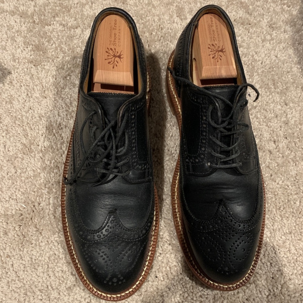 Oak Street Bootmakers Wingtip Derby Black CXL size 7.5D Mens Shoes